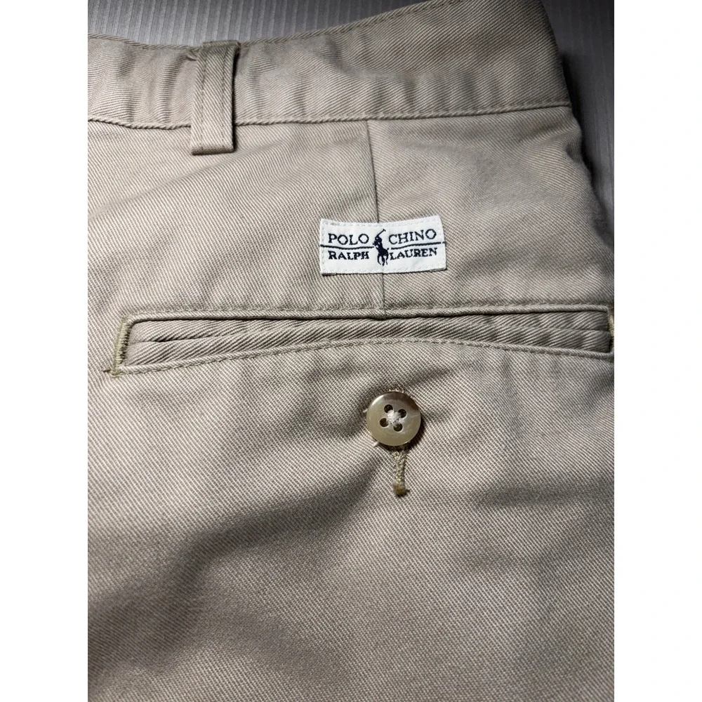 Polo Ralph Lauren‎ Khakis Pants 36 X 30 Men's Beige Cotton Designer Luxury